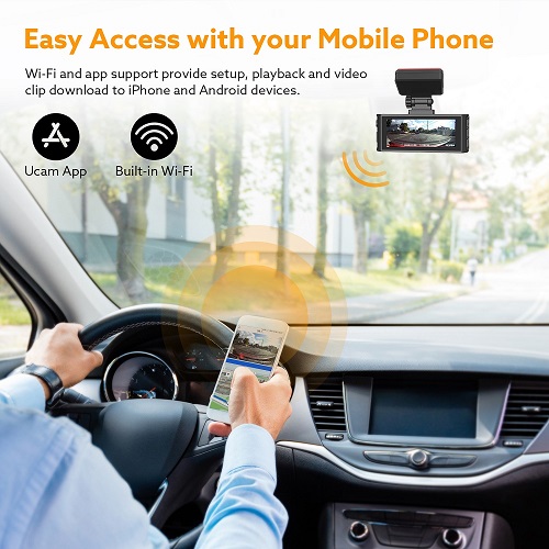 Front Rear Dash Camera Built-in GPS WiFi Blueskysea 4K Dual Dashcam Front 4K and Rear 1080P Dual Car Camera,3.16 Display,150° Wide Angle Car Camera with Sony-STARVIS Sensor 