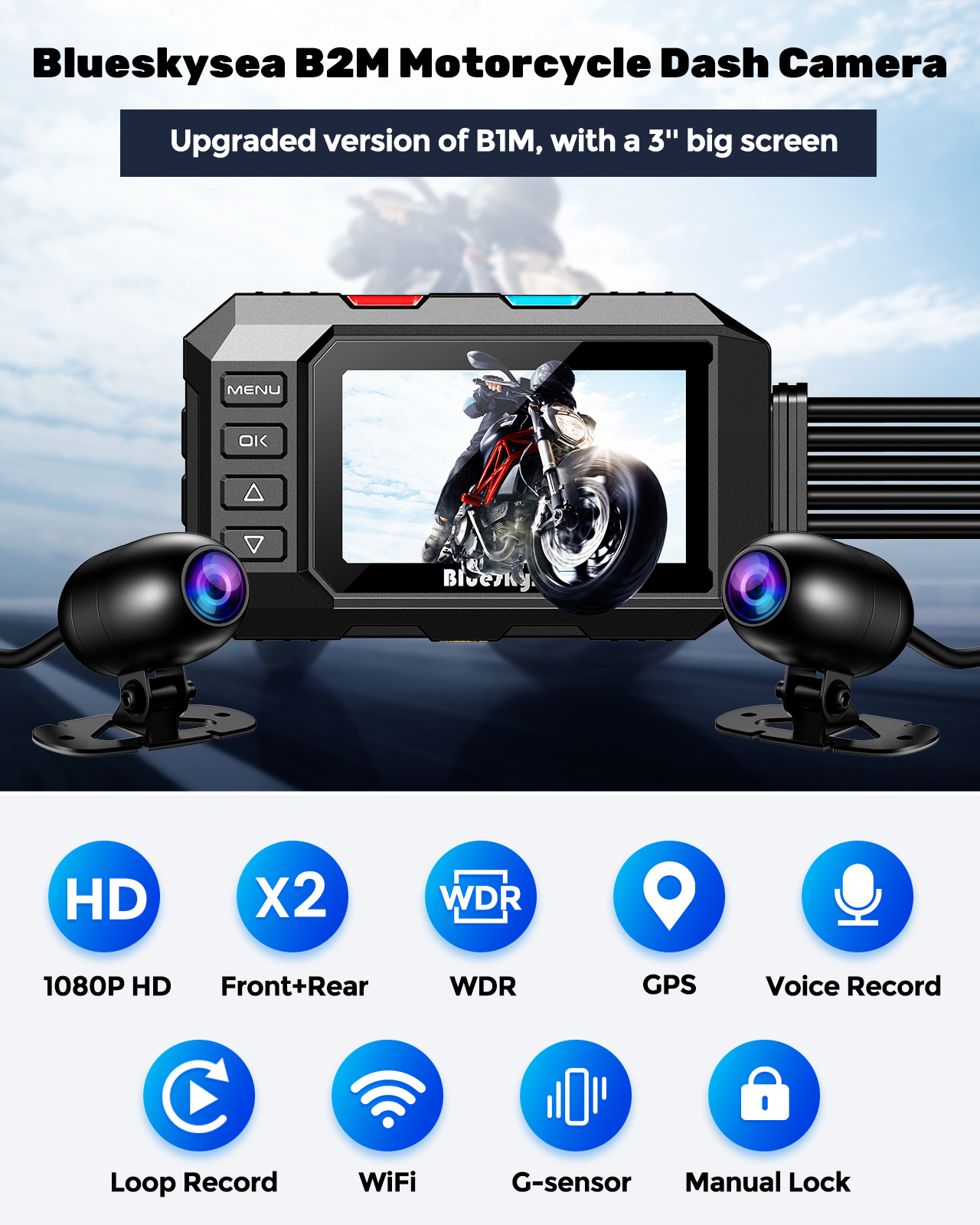 motorcycle dash cam,best motorcycle dash cam,vsysto motorcycle dash cam